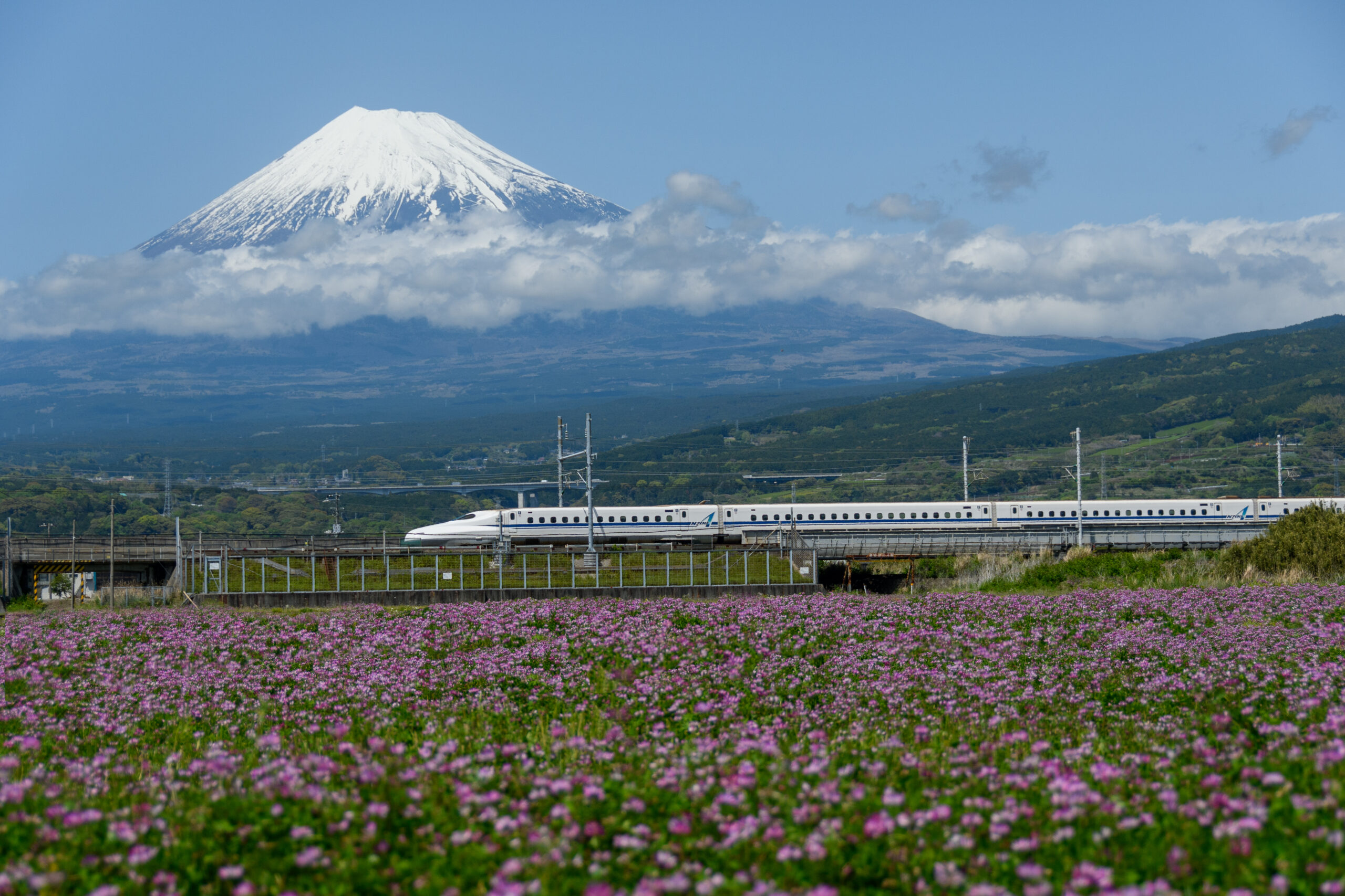 富士山と新幹線